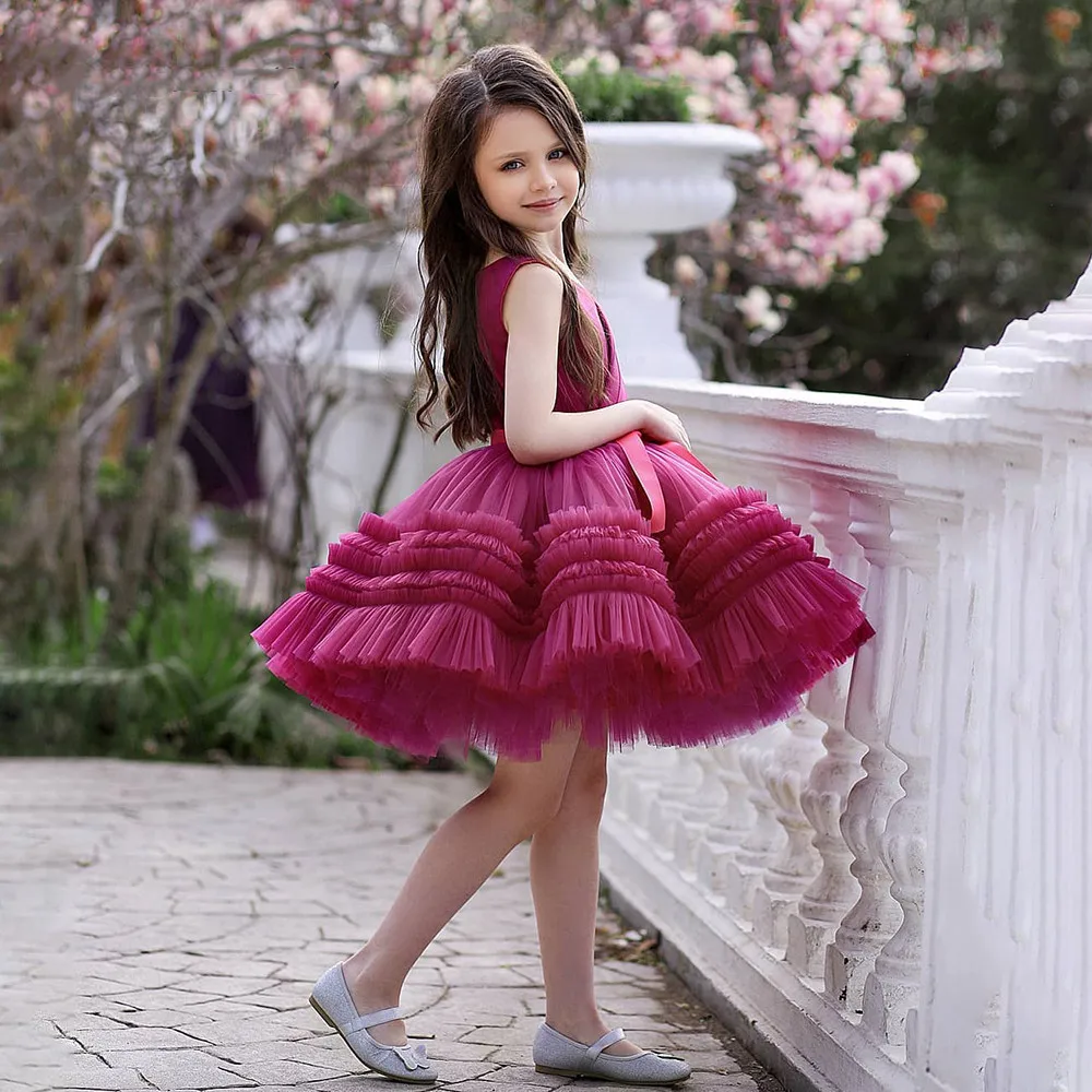Gardenwed Children Puffy Flower Girl Dress Princess Wine Red Birthday Gown Princess First Communion Gift Party Celebration
Gardenwed Children Puffy Flower Girl Dress Princess Wine Red Birthday Gown Princess First Communion Gift Party Celebration