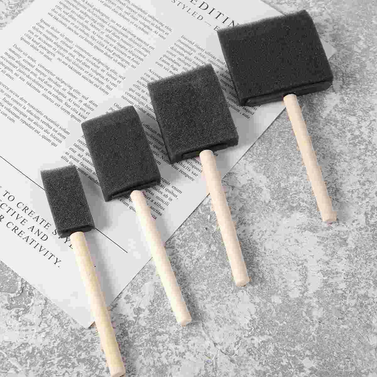 4 Pcs Sponge Drawing Brush DIY Painting Tools Square Sponges Brushes Wooden Handle
4 Pcs Sponge Drawing Brush DIY Painting Tools Square Sponges Brushes Wooden Handle