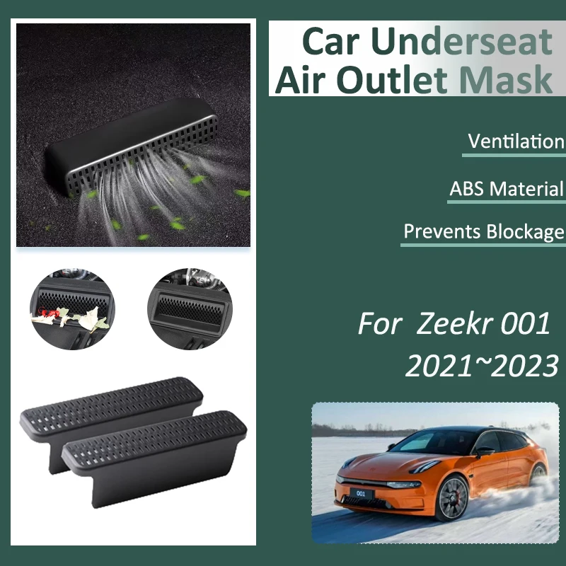 

Car Air Outlet Cover For Zeekr 001 2021 2022 2023 2PCS Under Seater Conditioner Duct Covers Cap Protections Footwell Accessories