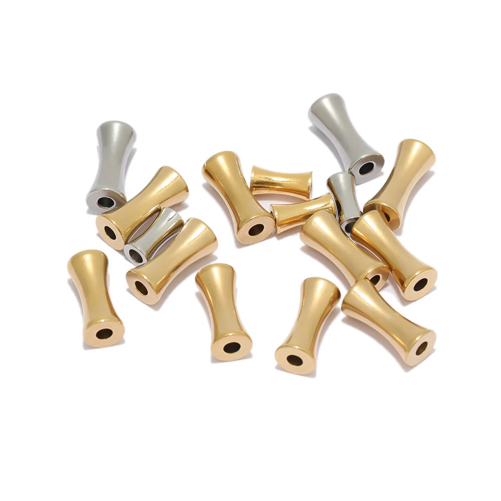 10PCs 304 Stainless Steel Beads Bamboo Shape Metal Bead For Jewelry Making Gold Silver Color Bead Diy Necklace Bracelet Supplies 
10PCs 304 Stainless Steel Beads Bamboo Shape Metal Bead For Jewelry Making Gold Silver Color Bead Diy Necklace Bracelet Supplies