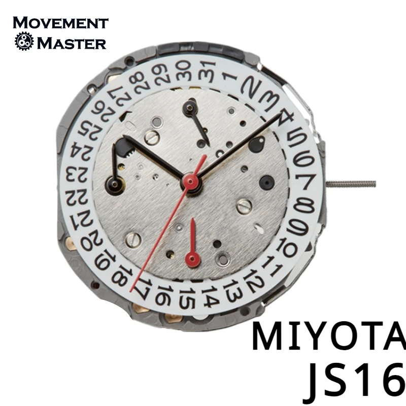 

Новые японские часы Miyota JS16 с тремя точками и календарем, кварцевый механизм, аксессуары для часов