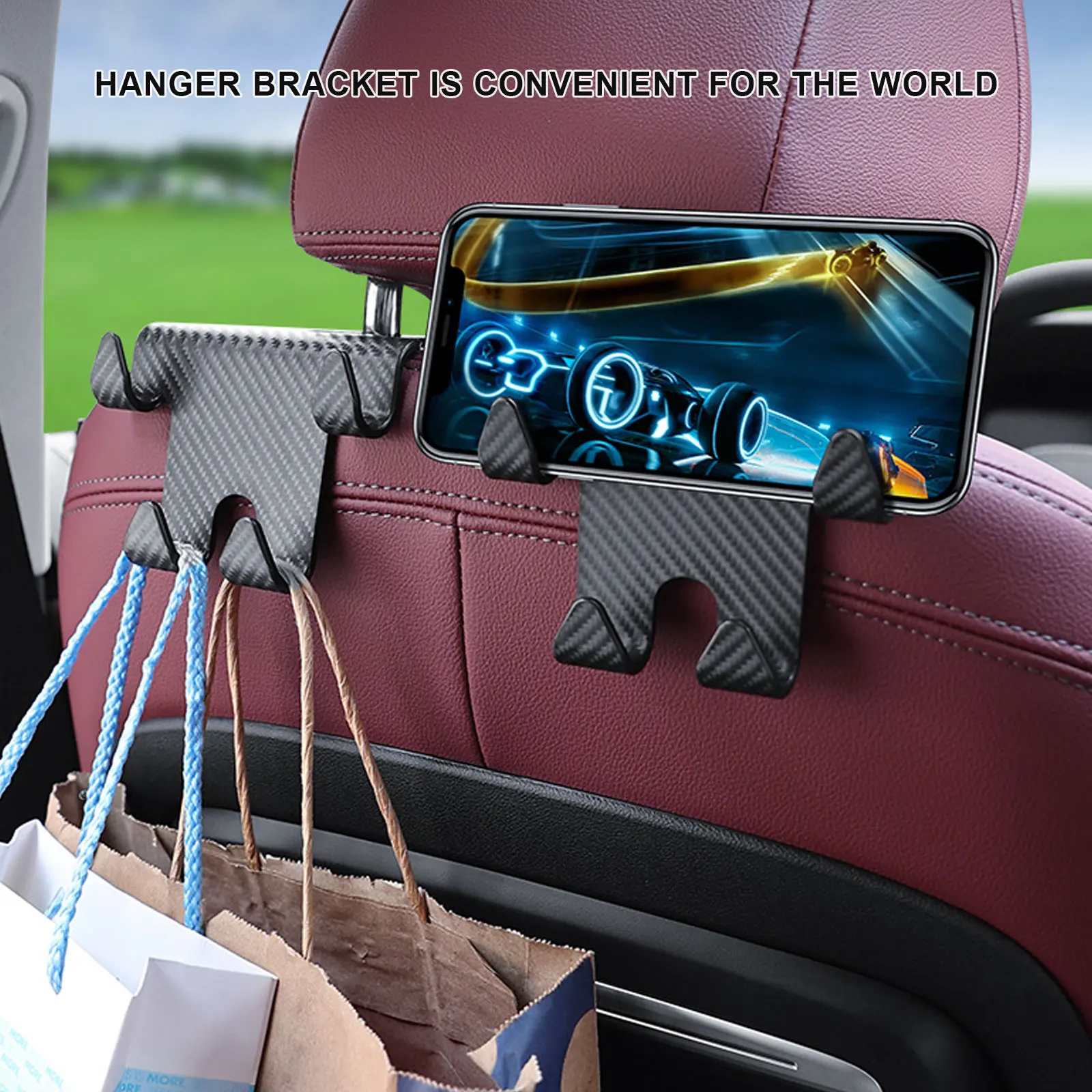 Car Seat Headrest Hook Carbon Fiber Mobile Phone Holder Car Vehicle Universal Holder Handbag Purse Coat Car Interior Accessories
Car Seat Headrest Hook Carbon Fiber Mobile Phone Holder Car Vehicle Universal Holder Handbag Purse Coat Car Interior Accessories