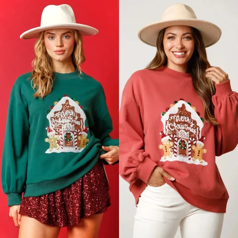 Christmas African Clothes for Women Autumn Winter Long Sleeve O-neck Sequined Green Red Sweatshirts Dashiki African Clothing
Christmas African Clothes for Women Autumn Winter Long Sleeve O-neck Sequined Green Red Sweatshirts Dashiki African Clothing