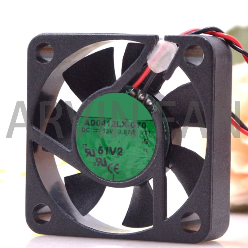 

2pcs Ad0412lx-g70 12v 0.07a 4010 Monitoring Power Source Ultra-Quiet Fan 4cm