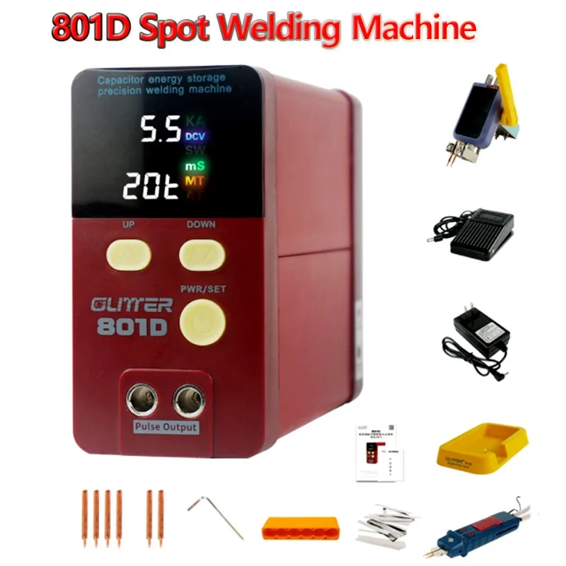 12KW 801D Spot Welder 110-220V Energy Storage Type Small Welding Battery Stainless Steel Iron Nickel Mobile Spot Welding Machin
12KW 801D Spot Welder 110-220V Energy Storage Type Small Welding Battery Stainless Steel Iron Nickel Mobile Spot Welding Machin
