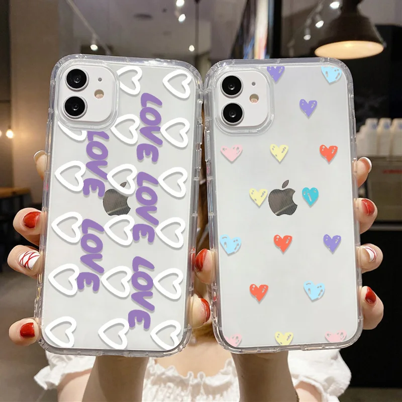 Love Heart Phone Case For iPhone 11 15 14 Pro Max 13 12 XR 13 Mini 14promax 13promax 15promax Silicon Clear Funda Clear Covers
Love Heart Phone Case For iPhone 11 15 14 Pro Max 13 12 XR 13 Mini 14promax 13promax 15promax Silicon Clear Funda Clear Covers