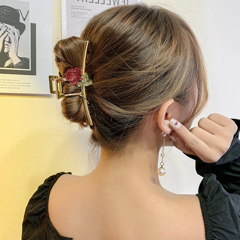 Lily Flower Metal Claw Clip Rose Blossom Clip Korean High Grade Retro Back Head Spoon Claw Clip Shark Clip Large
Lily Flower Metal Claw Clip Rose Blossom Clip Korean High Grade Retro Back Head Spoon Claw Clip Shark Clip Large