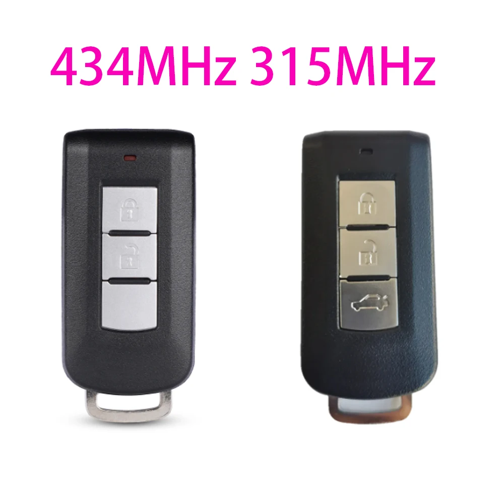 

2 Button 3 Button 434MHz 315MHz Keyless Go Smart Remote Control Key For Mitsubishi with PCF7952 ID46 Chip