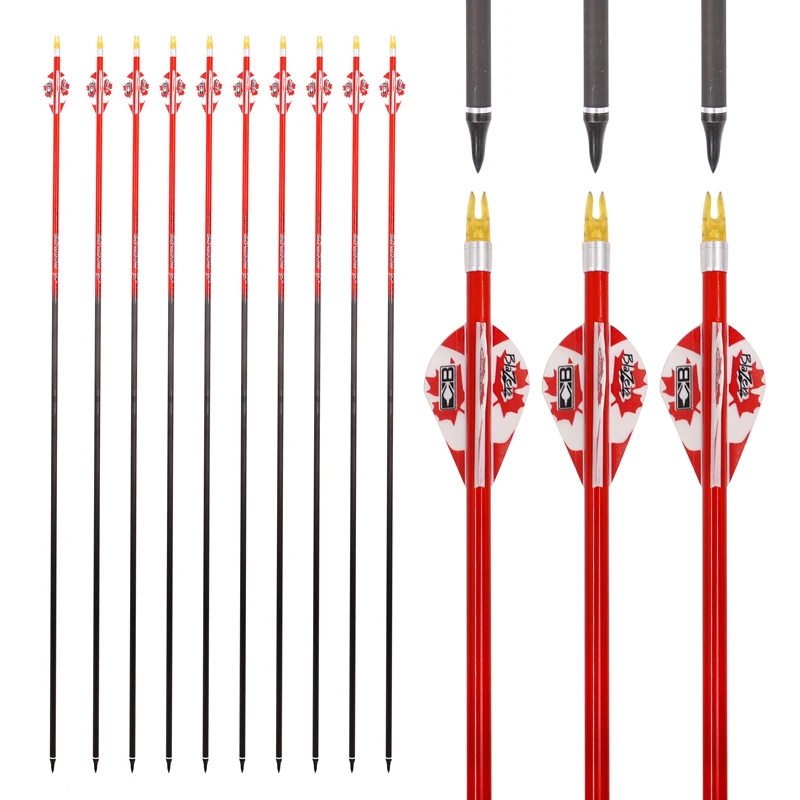 32inch ID6.2mm Spine 300 340 400 500 600 700 800 Pure Carbon Archery Arrows for Recurve/Compound Bow Hunting Shooting
32inch ID6.2mm Spine 300 340 400 500 600 700 800 Pure Carbon Archery Arrows for Recurve/Compound Bow Hunting Shooting