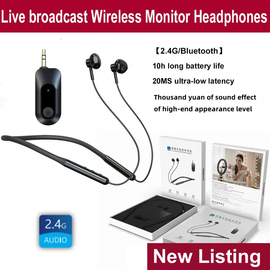 New Monitoring Wireless smart earphone K Active Noise Cancelling Neckband Hi-Fi Stereo In-Ear Headphones Sound Card Studio 2.4G
New Monitoring Wireless smart earphone K Active Noise Cancelling Neckband Hi-Fi Stereo In-Ear Headphones Sound Card Studio 2.4G