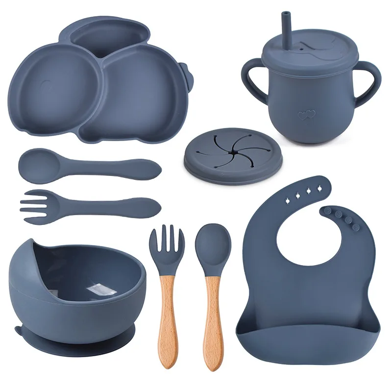 8PCS Baby Silicone Rabbit Dinner Plate Set Baby Soft Silicone Bib Non-slip Sucker Dinner Plate Bowl Cup Fork Spoon Set BPA Free
8PCS Baby Silicone Rabbit Dinner Plate Set Baby Soft Silicone Bib Non-slip Sucker Dinner Plate Bowl Cup Fork Spoon Set BPA Free