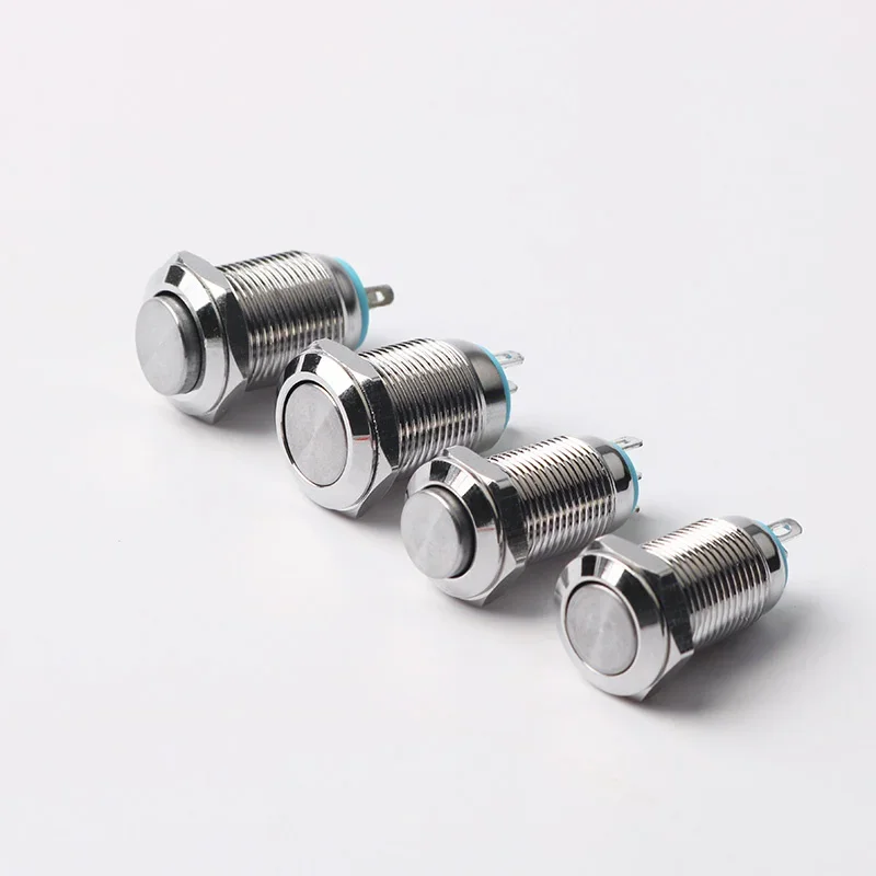 10mm 12mm 3Pin Latching Momentary Metal Button Switch Waterproof and Flame Retardant High Flat Round Nickel Plated Brass
10mm 12mm 3Pin Latching Momentary Metal Button Switch Waterproof and Flame Retardant High Flat Round Nickel Plated Brass