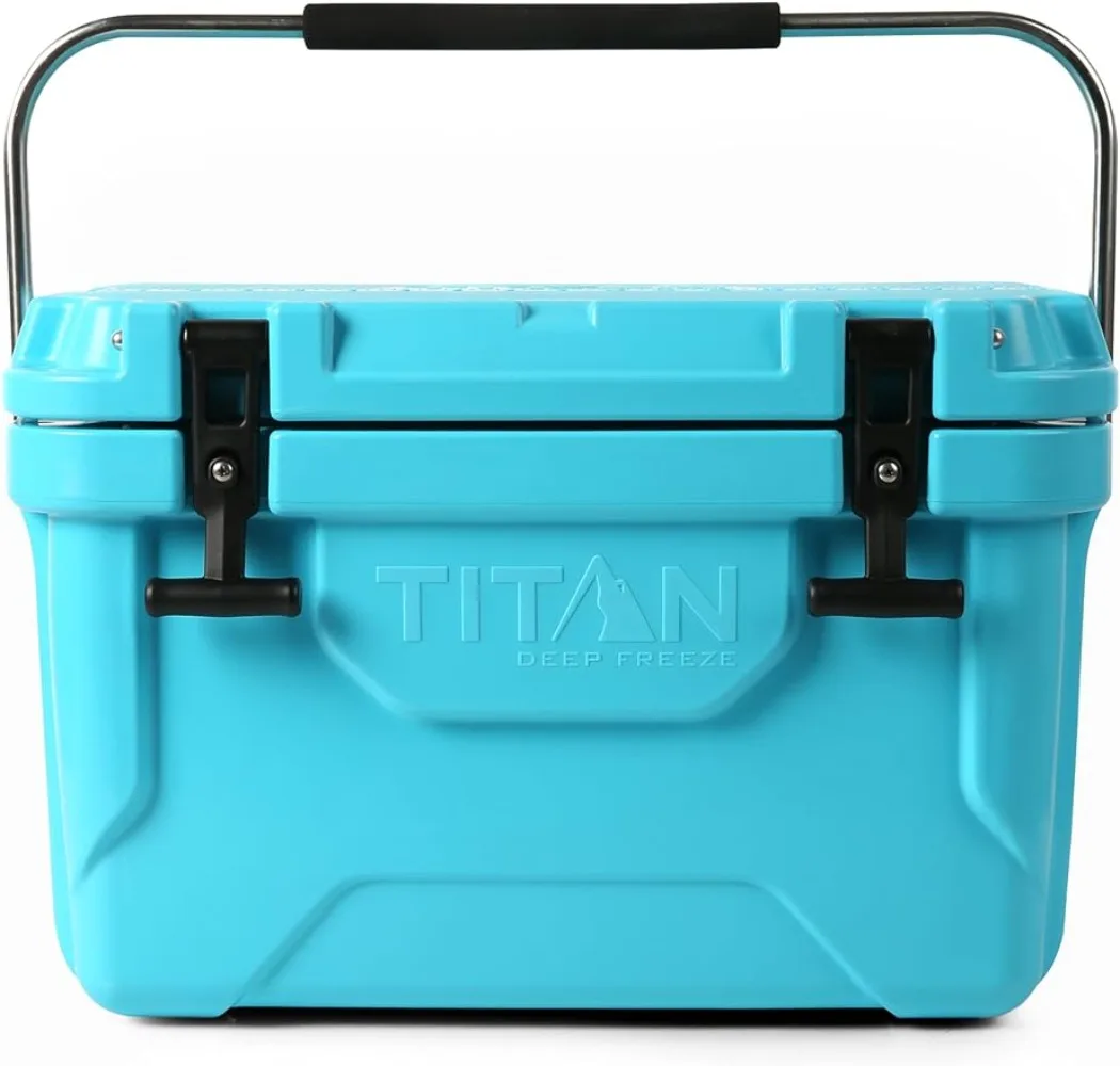 

Портативный жесткий охладитель для льда Titan с защитой от микробана и изоляцией от глубокого замораживания, Уличное оборудование для кемпинга