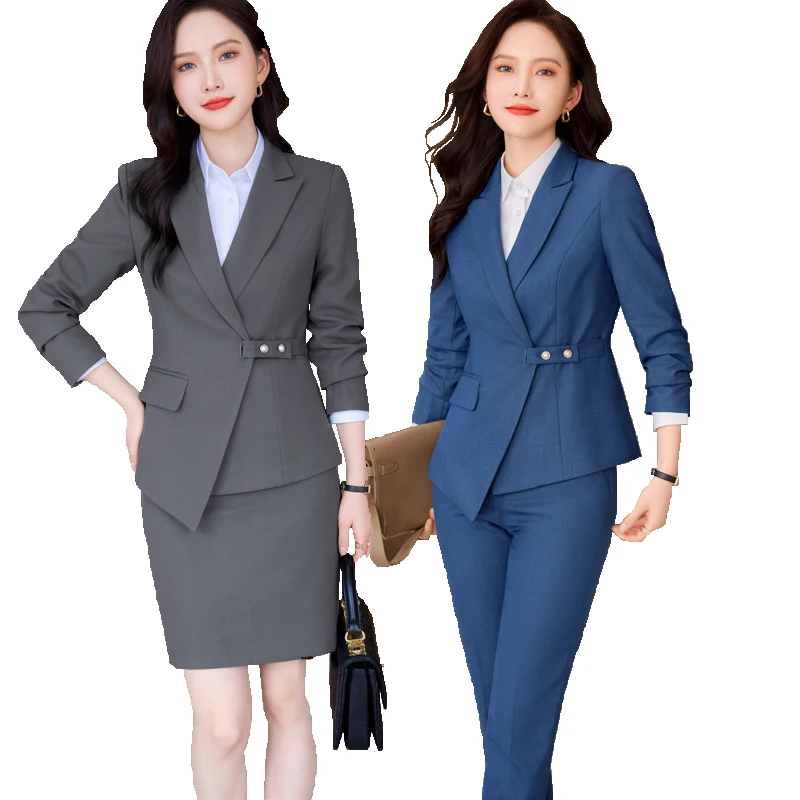 

Formal Uniform Designs Pantsuits for Women OL Styles Business Work Wear Blazers Office Ladies Autumn Winter Trouers Set