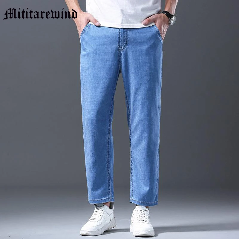 New Denim Pants For Men Loose Retro Blue Solid Full Length Straight Jeans Casual Fashion Classic Business Thin Trousers Male
New Denim Pants For Men Loose Retro Blue Solid Full Length Straight Jeans Casual Fashion Classic Business Thin Trousers Male