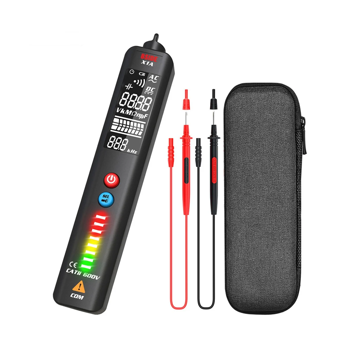BSIDE X1A Voltage Tester EBTN LCD 3-Line Display Voltage Detector Capacitance Test and Adjustable Sensitivity Non-Contact
BSIDE X1A Voltage Tester EBTN LCD 3-Line Display Voltage Detector Capacitance Test and Adjustable Sensitivity Non-Contact