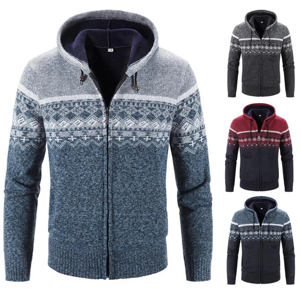 Mens Casual Winter Zip Up Knitted Fleece Lined Hooded Hoodie Long Sleeve Jacket Sweater Cardigan Winter Warm Coat Sweatshirt
Mens Casual Winter Zip Up Knitted Fleece Lined Hooded Hoodie Long Sleeve Jacket Sweater Cardigan Winter Warm Coat Sweatshirt