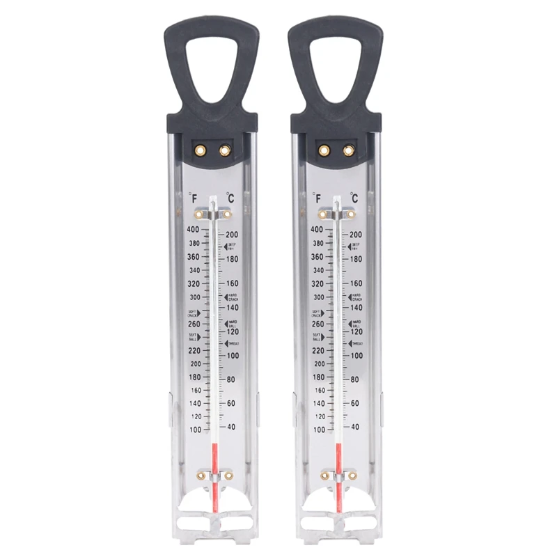 2X Candy/Jelly/Deep Fry Thermometer, Stainless Steel, With Pot Clip Attachment And Quick Reference Temperature Guide
2X Candy/Jelly/Deep Fry Thermometer, Stainless Steel, With Pot Clip Attachment And Quick Reference Temperature Guide