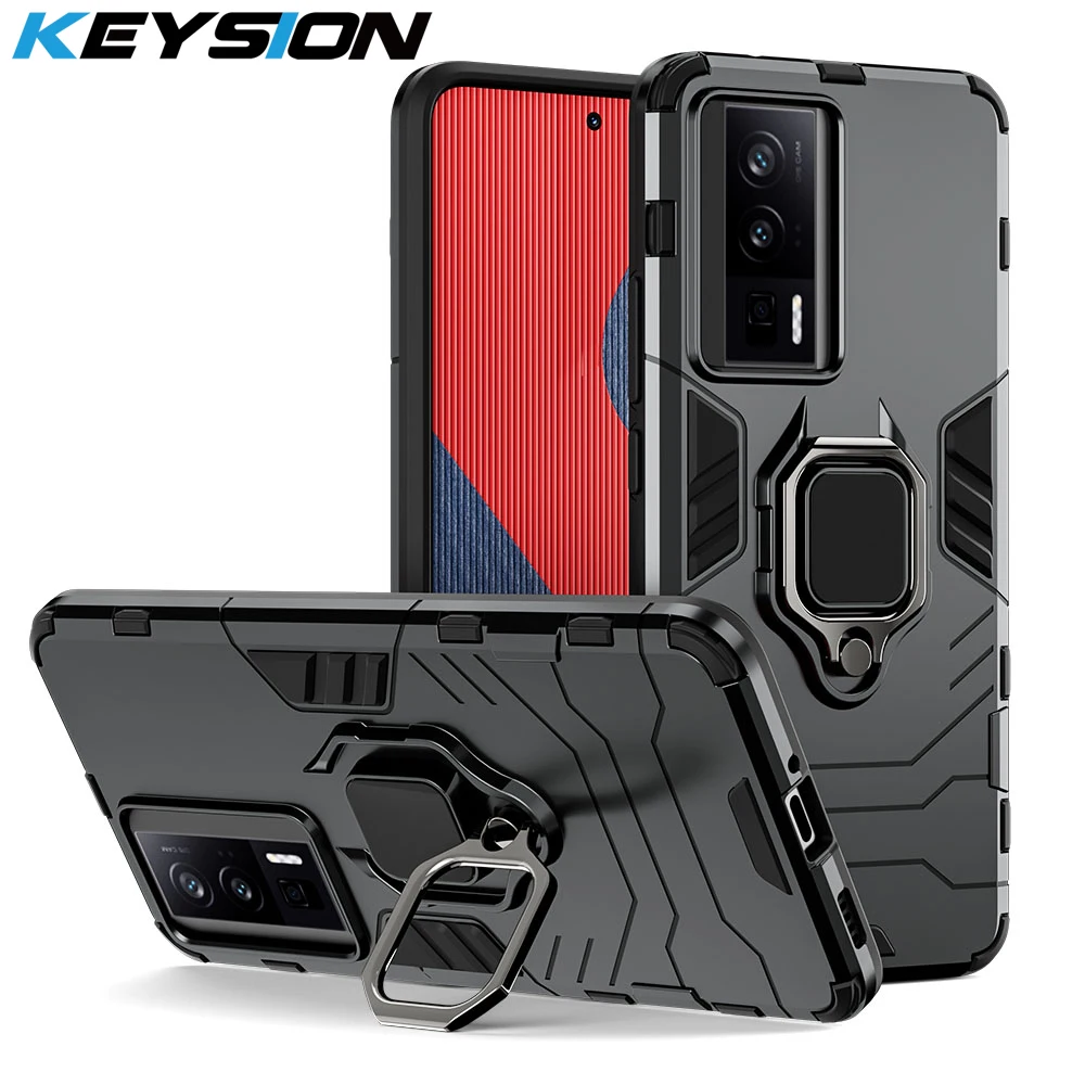 KEYSION Shockproof Armor Case for Xiaomi POCO F5 Pro X5 Pro 5G Silicone+PC Metal Ring Stand Phone Cover for Redmi K60 Pro
KEYSION Shockproof Armor Case for Xiaomi POCO F5 Pro X5 Pro 5G Silicone+PC Metal Ring Stand Phone Cover for Redmi K60 Pro