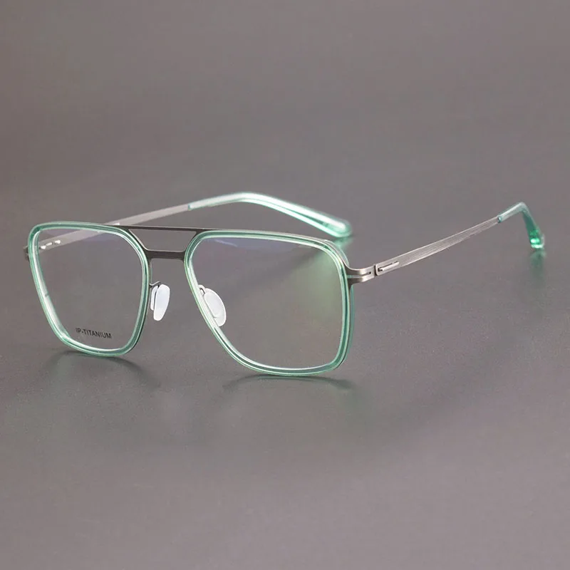 Retro double beam pure titanium eyewear frame male fashion designer optical glasses myopia reading female personality eyeglasses
Retro double beam pure titanium eyewear frame male fashion designer optical glasses myopia reading female personality eyeglasses