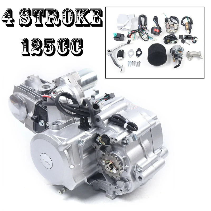 

4 Stroke 125CC Engine Motor CDI Electrical Start For By ATV Dirt Bikes Electric Semi-Auto For Go-Kart