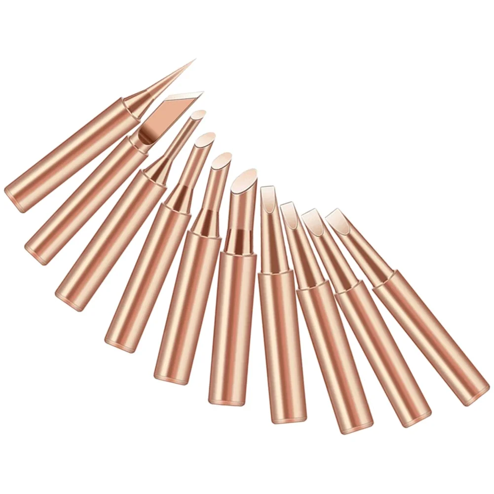 10Pcs 900M-T Series Welding Tips Lead-Free Welding Solder Tip Pure Copper Soldering Iron Head Welding Soldering Accessories
10Pcs 900M-T Series Welding Tips Lead-Free Welding Solder Tip Pure Copper Soldering Iron Head Welding Soldering Accessories