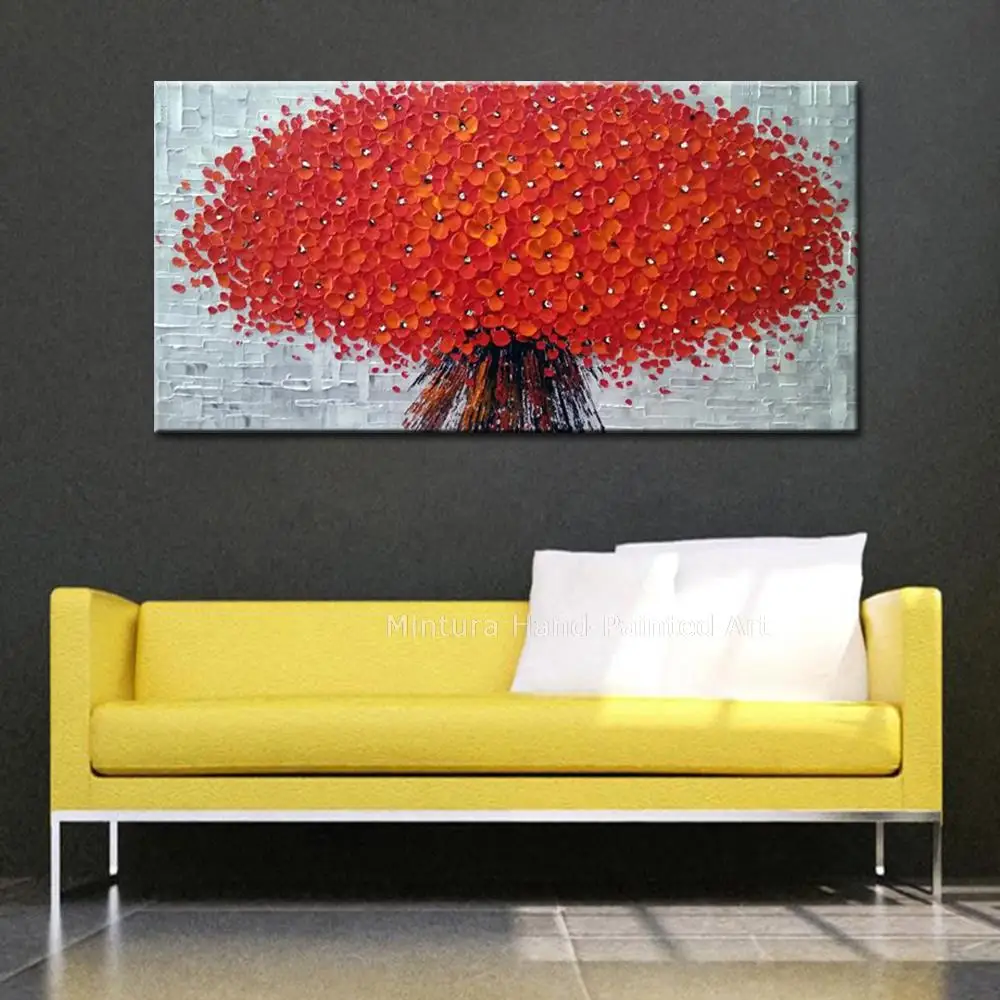 Mintura, картина маслом ручной работы с цветущими красными цветами, Современная картина маслом на холсте, настенное искусство, картина для гостиной, домашний декор
Mintura, картина маслом ручной работы с цветущими красными цветами, Современная картина маслом на холсте, настенное искусство, картина для гостиной, домашний декор