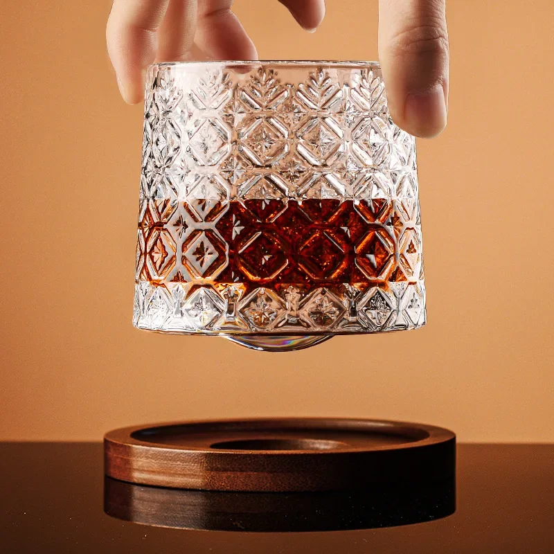 

1 Набор стакан для виски с основанием круглая чашка вращающиеся декомпрессионные чашки бокалы для бренди бокалы для вина