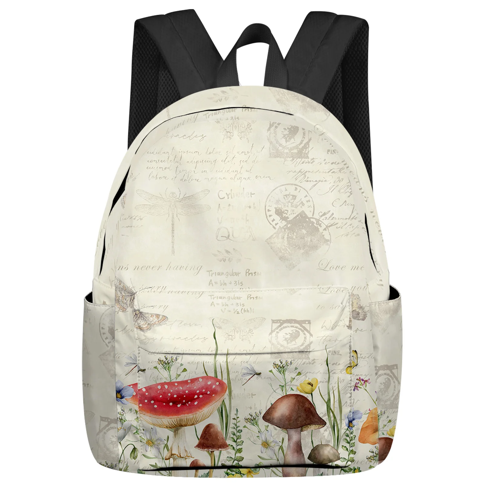 

Mushroom Flower Plants Spring Student School Bags Laptop Custom Backpack For Men Women Female Travel Mochila