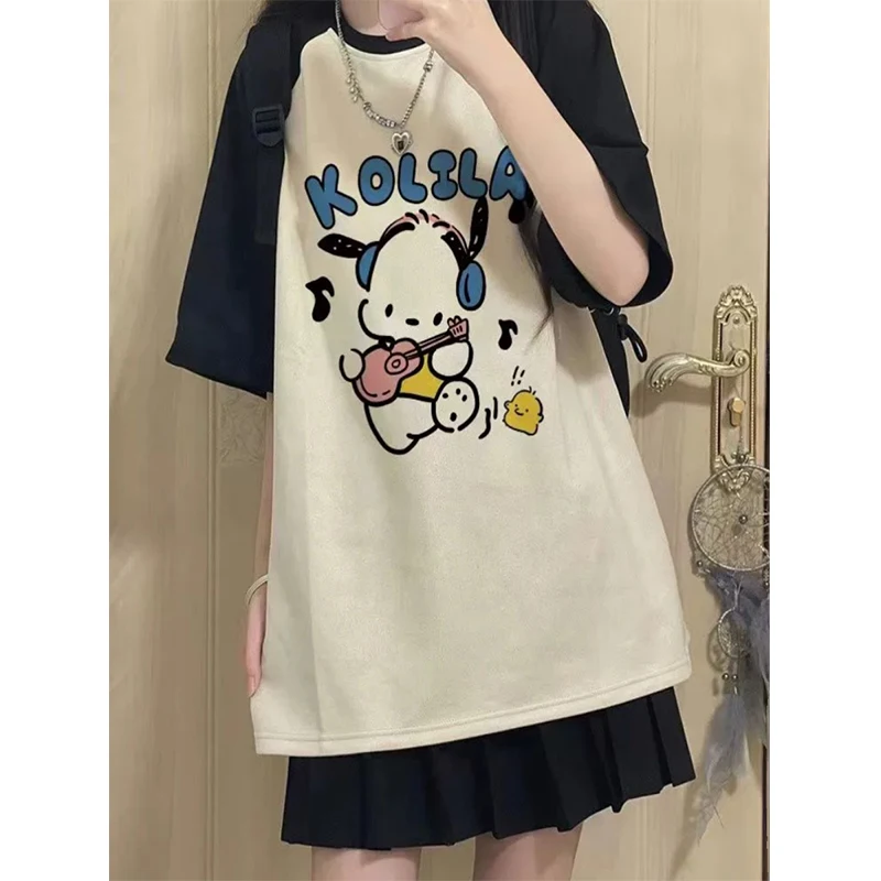 Новинка 2024 Sanrio Kawaii полакко реглан футболка с коротким рукавом мультяшный милый студенческий свободный хлопковый топ с рукавом до локтя
Новинка 2024 Sanrio Kawaii полакко реглан футболка с коротким рукавом мультяшный милый студенческий свободный хлопковый топ с рукавом до локтя