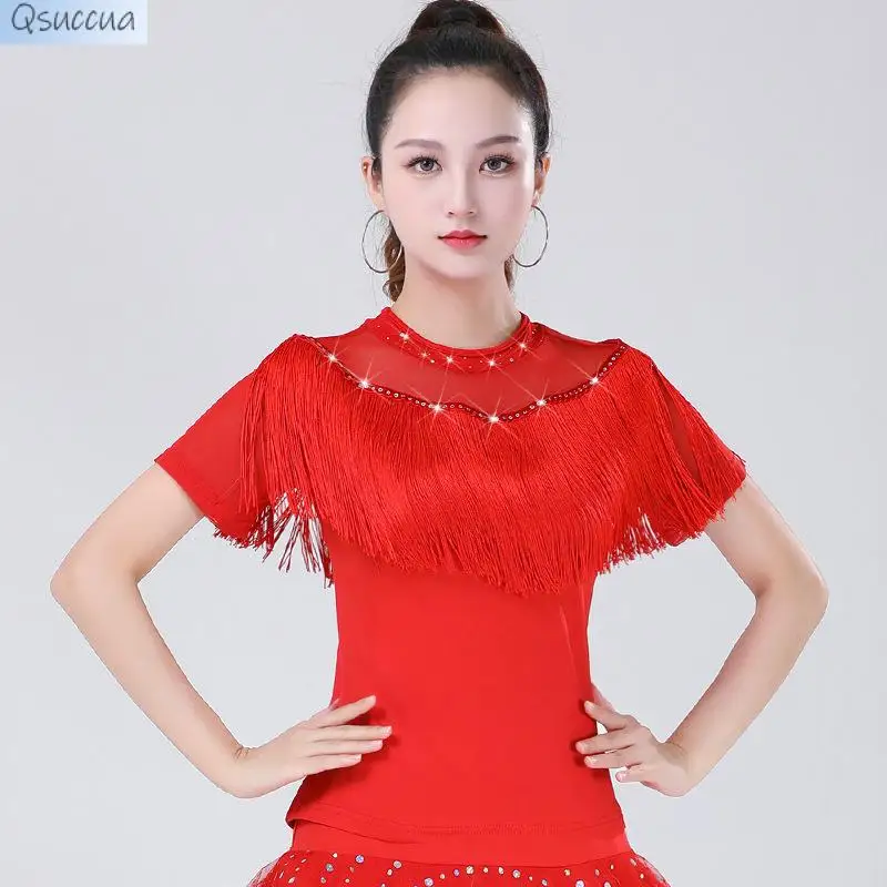 New Style Latin Dance Tassel Blouse Square Dance Costume Ballroom Dance Modern Dance Dance Blouse Cha Cha
New Style Latin Dance Tassel Blouse Square Dance Costume Ballroom Dance Modern Dance Dance Blouse Cha Cha