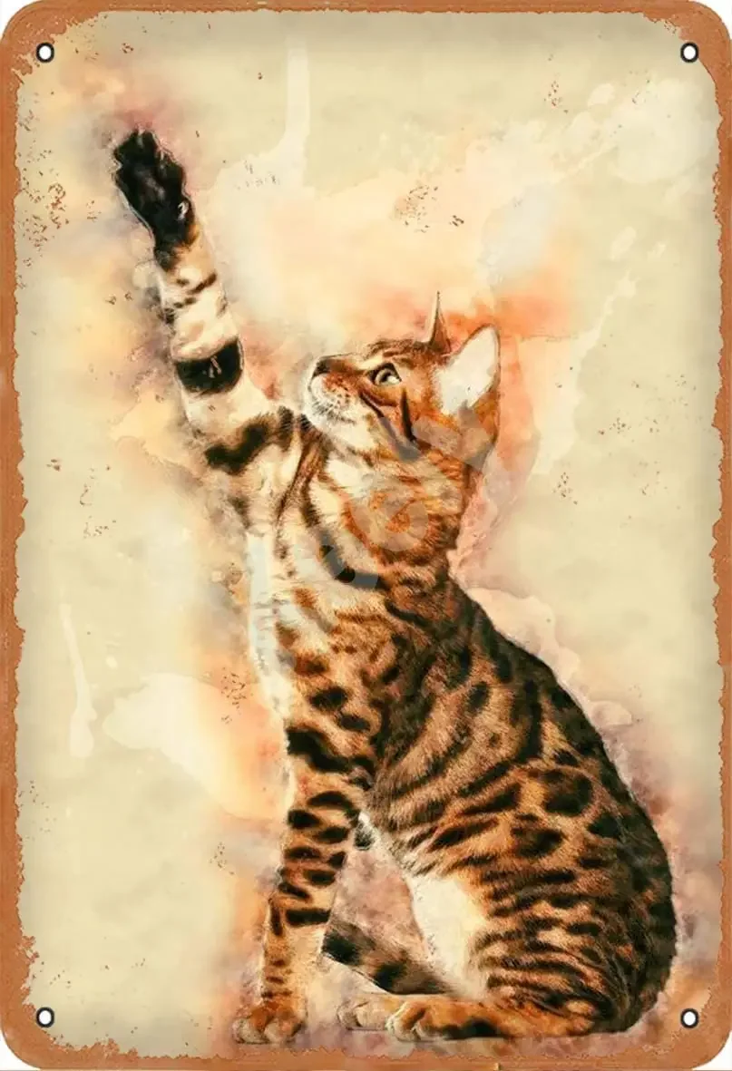 Bengal Cat Metal Vintage Tin Sign Wall Decoration 12x8 Inches for Cafe Coffee Bars Restaurants Pubs Man Cave Decorative
Bengal Cat Metal Vintage Tin Sign Wall Decoration 12x8 Inches for Cafe Coffee Bars Restaurants Pubs Man Cave Decorative
