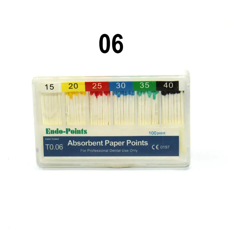 100pcs/Pack 06 Taper Absorbent Paper Points 15-40# Dental Obturation Materials 100pcs Endodontics Materials
100pcs/Pack 06 Taper Absorbent Paper Points 15-40# Dental Obturation Materials 100pcs Endodontics Materials