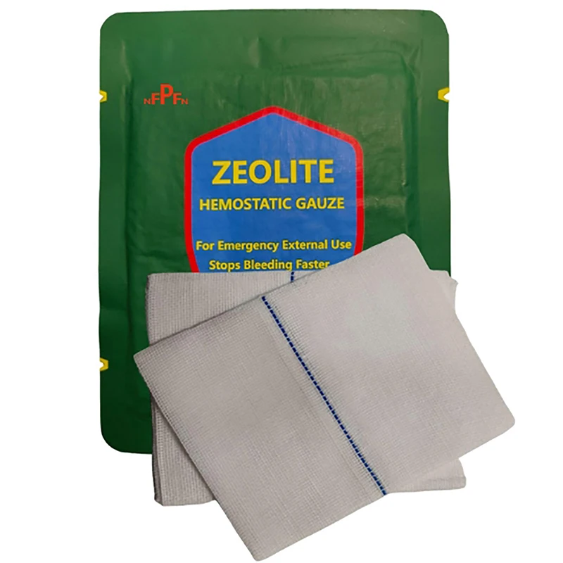 

Medical Wound Combat Emergency Trauma Z-Fold Soluble Dressing Hemostatic Kaolin Gauze For Ifak Tactical Military First Aid Kit