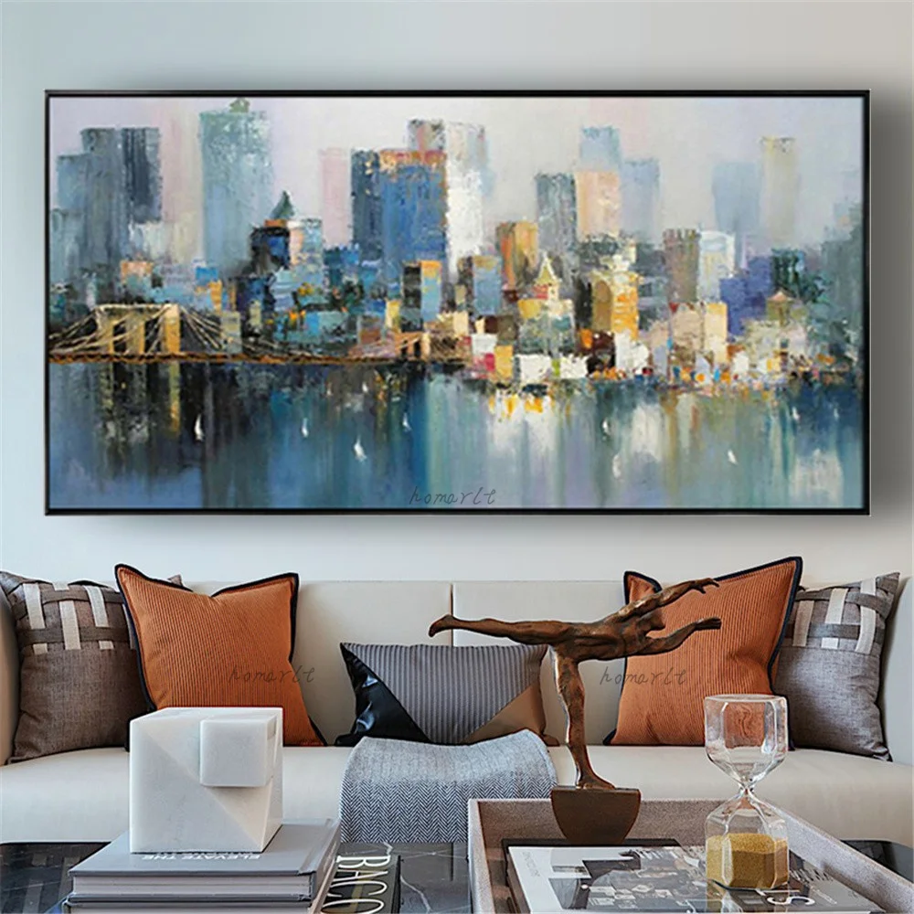 Hand-Painted Canvas Panel Large Pendant Art Gift Abstract Manhattan Urban Architecture Landscape Oil Painting Decor Living Room
Hand-Painted Canvas Panel Large Pendant Art Gift Abstract Manhattan Urban Architecture Landscape Oil Painting Decor Living Room