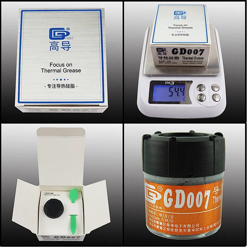 GD007,30g,Small Bottle of Thermal Grease,Silicone Grease,Used for Processor, Water Cooler, Radiator CPU Heat Dissipation Grease
GD007,30g,Small Bottle of Thermal Grease,Silicone Grease,Used for Processor, Water Cooler, Radiator CPU Heat Dissipation Grease