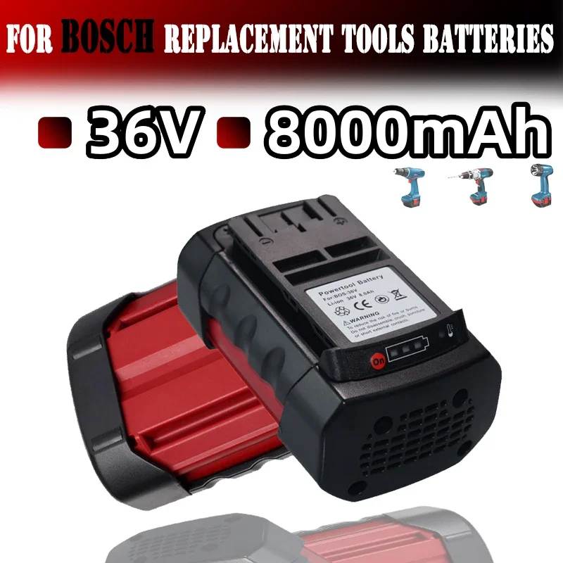 

36V 8000AH Lithium-Ion Rechargeable Battery for Bosch BAT810 BAT840 D-70771 BAT836 BAT818 2607336003 Replacement Tools Batteries