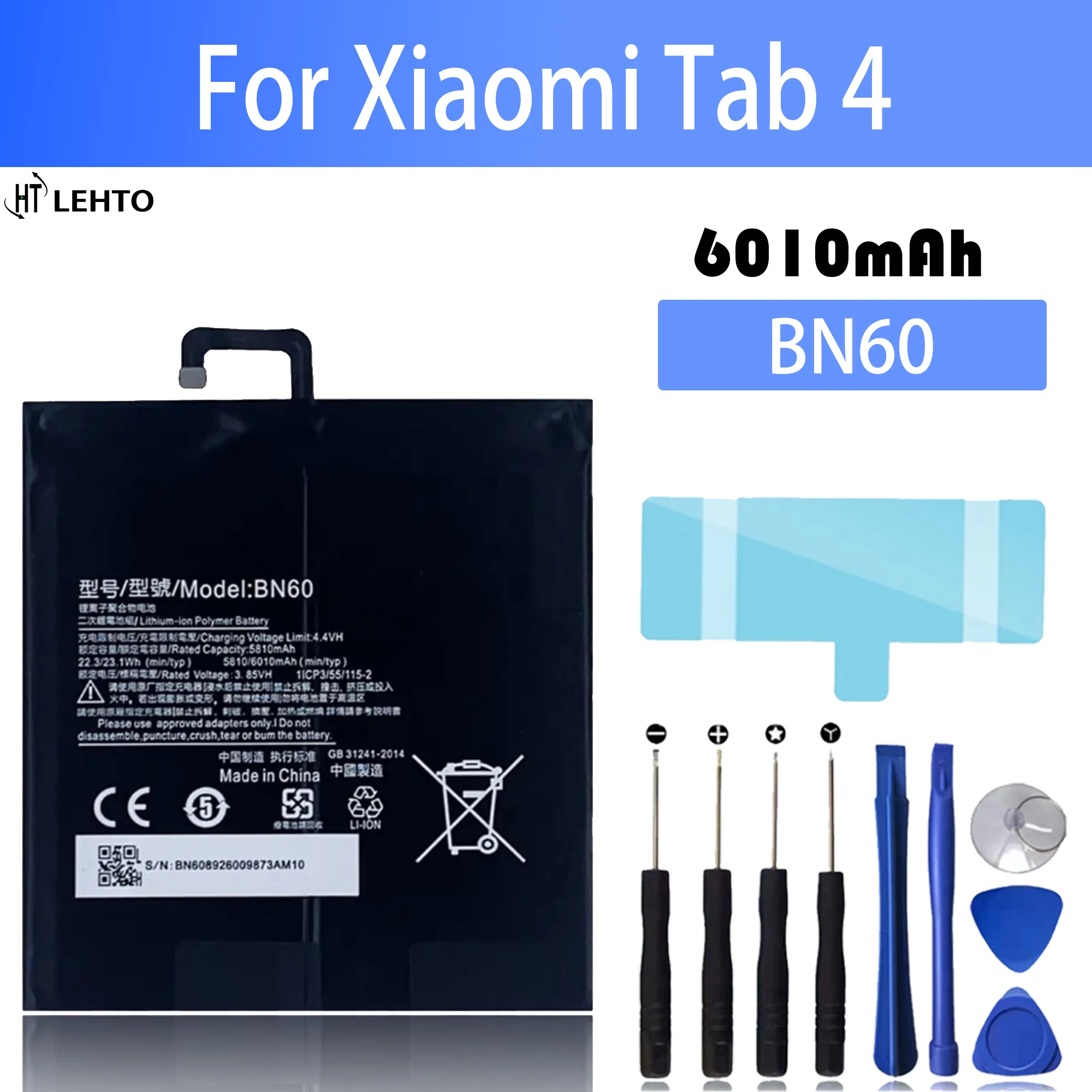 Аккумулятор для планшета BN60 большой емкости BN60 для Xiaomi Pad 4 Mipad 4 Xiao Mi Tab4 Оригинальные аккумуляторы для планшета
Аккумулятор для планшета BN60 большой емкости BN60 для Xiaomi Pad 4 Mipad 4 Xiao Mi Tab4 Оригинальные аккумуляторы для планшета