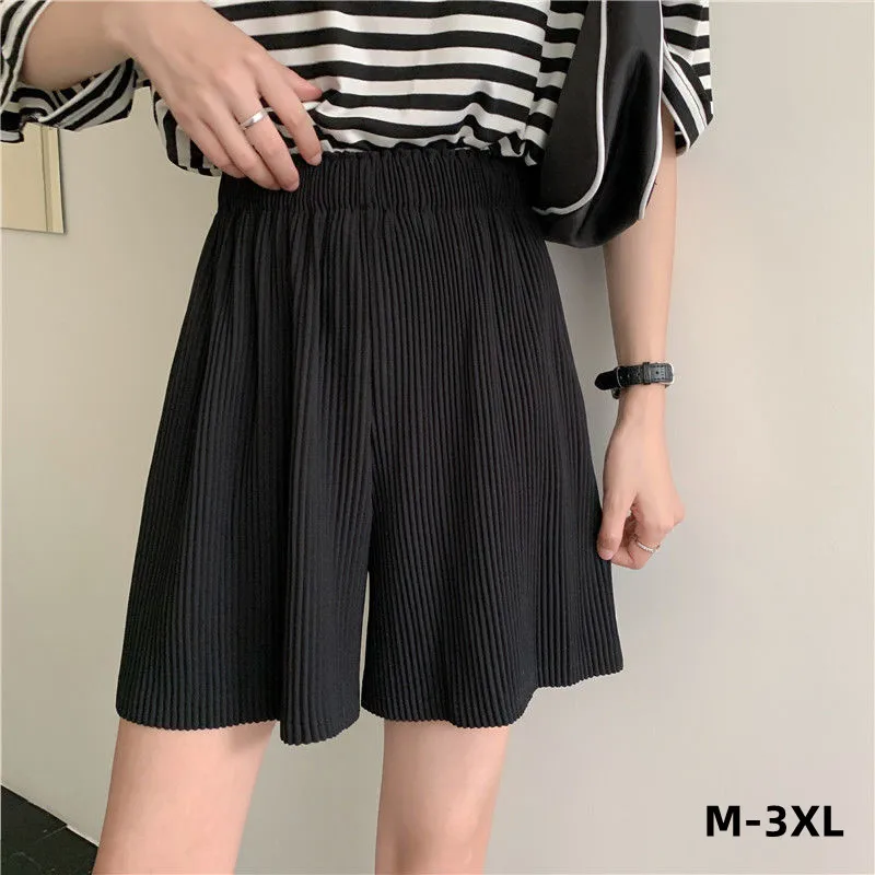 Women's Shorts Solid Comfort Elasticity Pleated Loose Short Pants Wide Leg Sweatpants Lady Elastic Waist High Waist Beach Shorts
Women's Shorts Solid Comfort Elasticity Pleated Loose Short Pants Wide Leg Sweatpants Lady Elastic Waist High Waist Beach Shorts