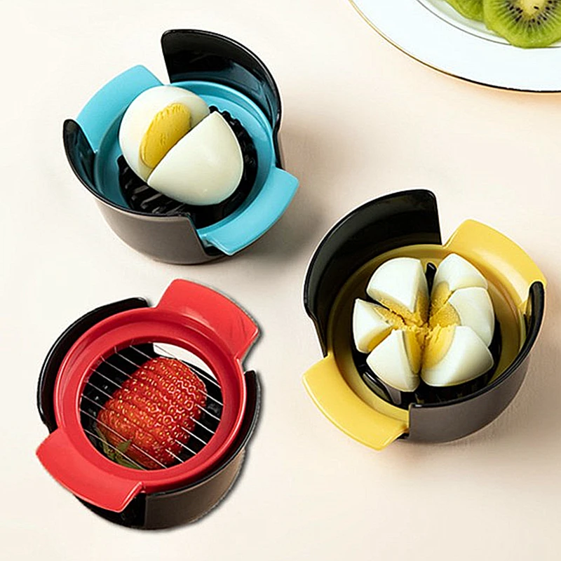3 in 1 Plastic Egg Slicer Stainless Steel Blade Multi-functional Strawberry Kiwi Shredder Cutter Kitchen utensils
3 in 1 Plastic Egg Slicer Stainless Steel Blade Multi-functional Strawberry Kiwi Shredder Cutter Kitchen utensils