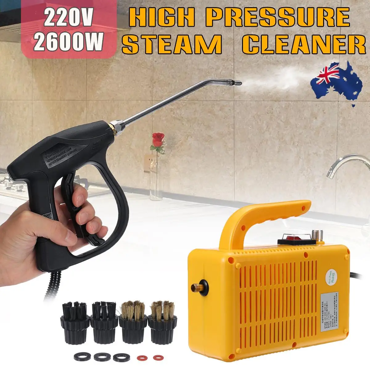220V 2600W/3000W Professional Steam Cleaner Handheld Steam Generator High Pressure Cleaning Machine for Household Kitchen
220V 2600W/3000W Professional Steam Cleaner Handheld Steam Generator High Pressure Cleaning Machine for Household Kitchen