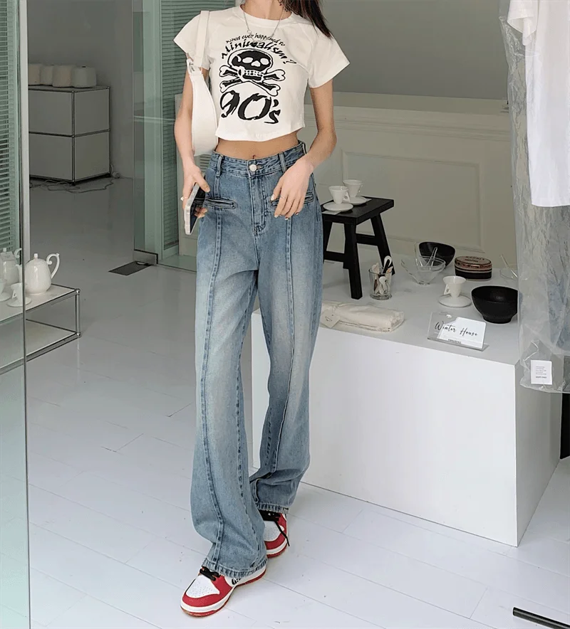 New Lady Jeans Long Cotton Soft Denim Pants Sand Blast Retro Fashion Washed Loose Denim Trousers for Women
New Lady Jeans Long Cotton Soft Denim Pants Sand Blast Retro Fashion Washed Loose Denim Trousers for Women