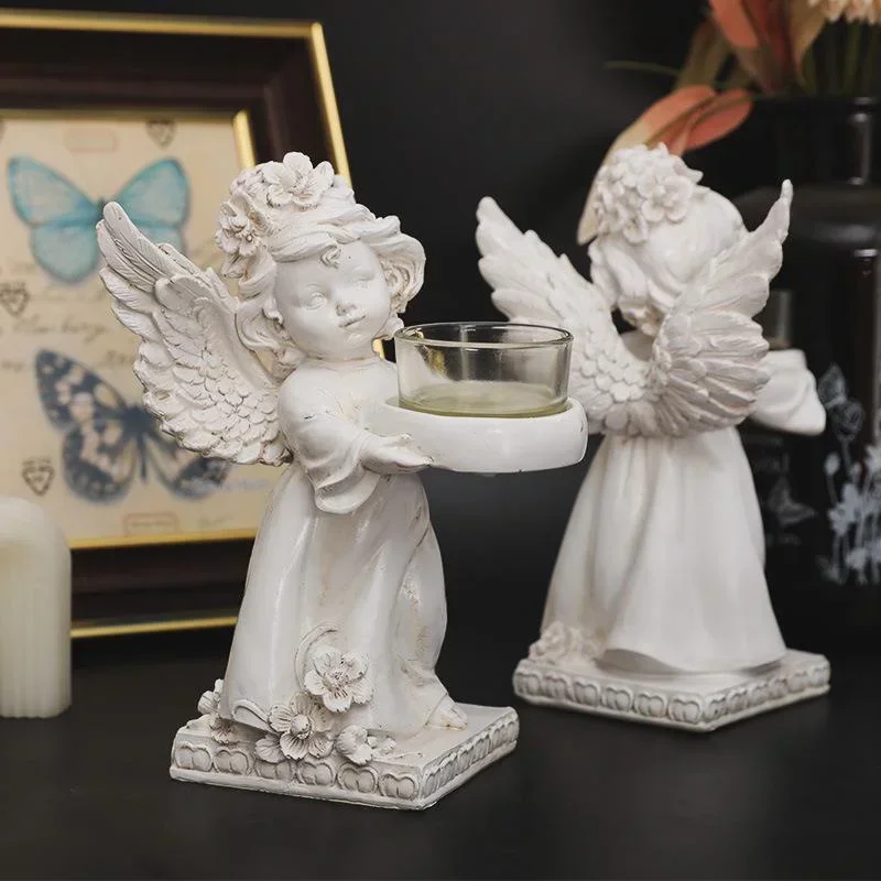European Vintage Lovely Angel Wings Hand Holding Candlestick Standing Posture Home Decoration Living Room Romantic Atmosphere
European Vintage Lovely Angel Wings Hand Holding Candlestick Standing Posture Home Decoration Living Room Romantic Atmosphere