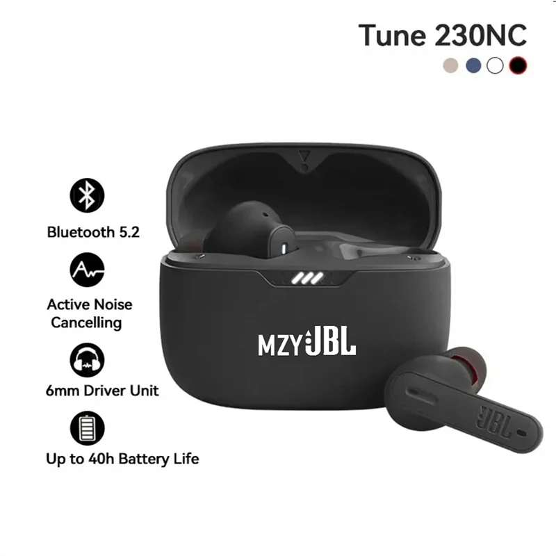 

MzyJBL Tune 230NC TWS Noise Cancelling Wireless Earphones Sport Handsfree Headphones Bluetooth Waterproof Earbuds with Mic