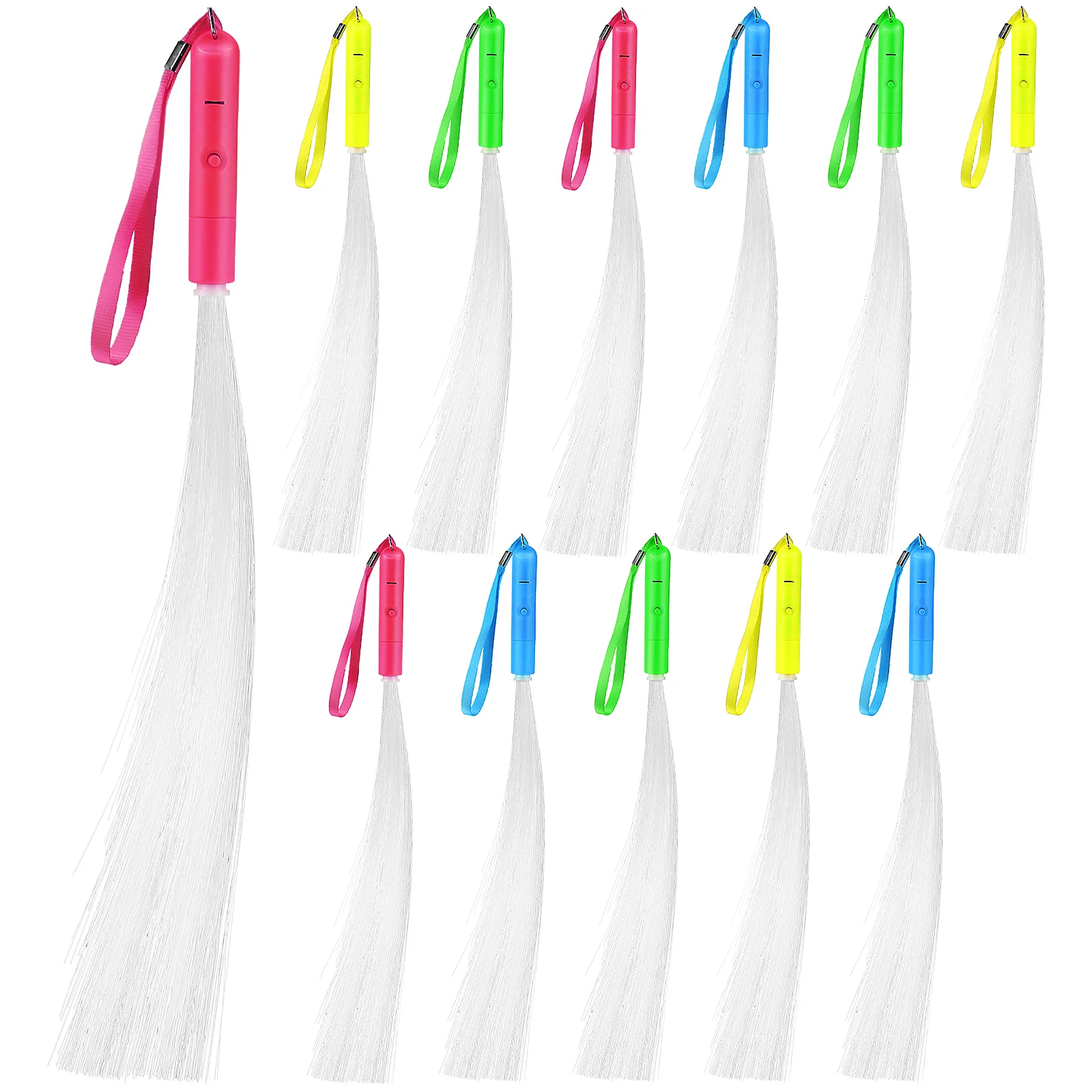 

12 Pcs Fiber Optic Rod Wand for Kid Glow Wands Sticks Bubble Wedding Pvc Fluorescent Light