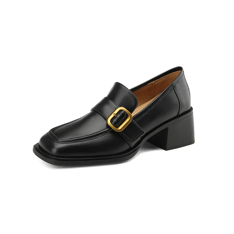 Platform Loafers Women Calfskin Leather Shoes Round Toe Metal Buckle Slip on Ladies Casual Square Heel Shoes Handmade Pumps
Platform Loafers Women Calfskin Leather Shoes Round Toe Metal Buckle Slip on Ladies Casual Square Heel Shoes Handmade Pumps