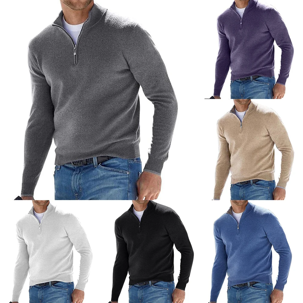 Mens Bottoming V Neck Shirt Warm Knitted Sweater Strickpullover Winter Autumn Zip Tops Blouse Casual Solid Long Sleeve Sweaters
Mens Bottoming V Neck Shirt Warm Knitted Sweater Strickpullover Winter Autumn Zip Tops Blouse Casual Solid Long Sleeve Sweaters