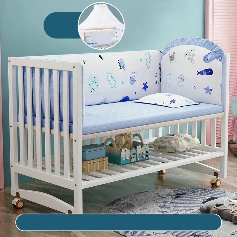 White Color Multifunctional Baby Crib, Solid Wood Newborn BB Cradle Cot, Can Splicing Big Bed
White Color Multifunctional Baby Crib, Solid Wood Newborn BB Cradle Cot, Can Splicing Big Bed