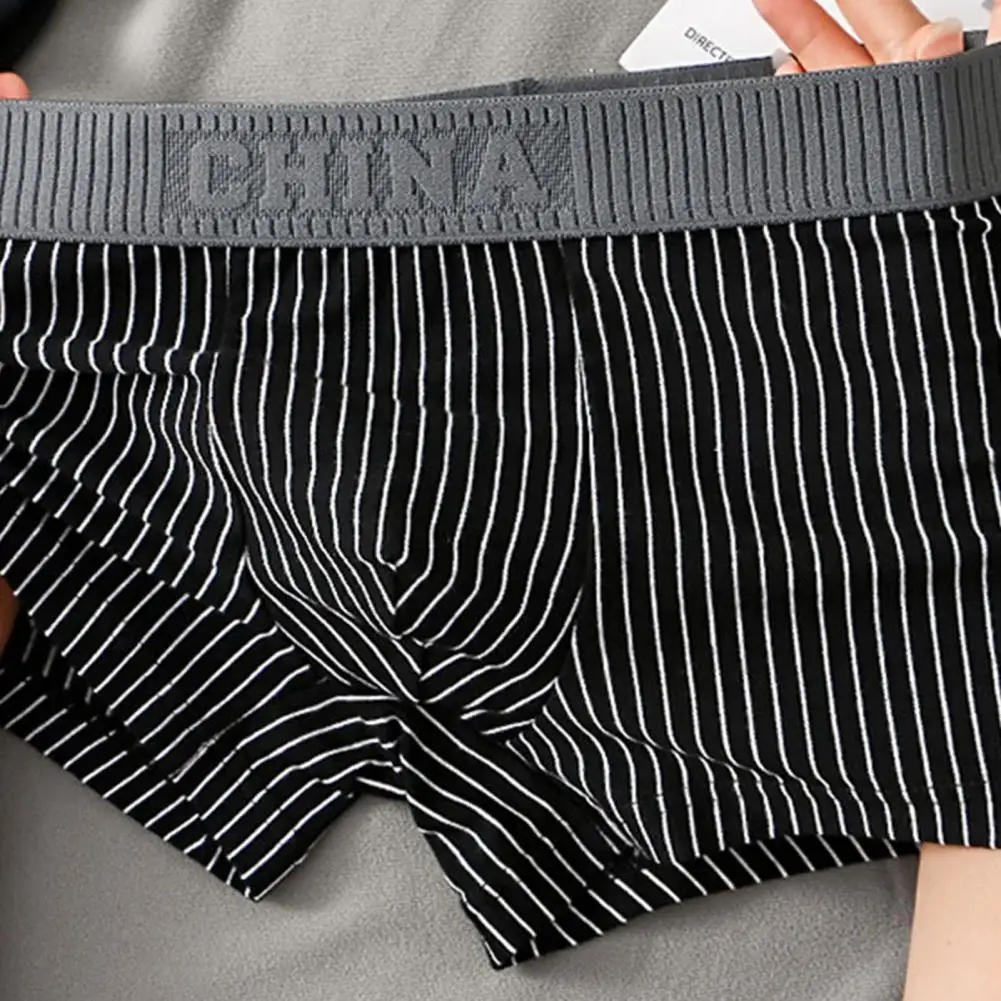 Men Underwear Striped Print Patchwork Color Shorts Briefs Mid-rise U-convex High Elastic Panties Breathable Soft Underpants
Men Underwear Striped Print Patchwork Color Shorts Briefs Mid-rise U-convex High Elastic Panties Breathable Soft Underpants
