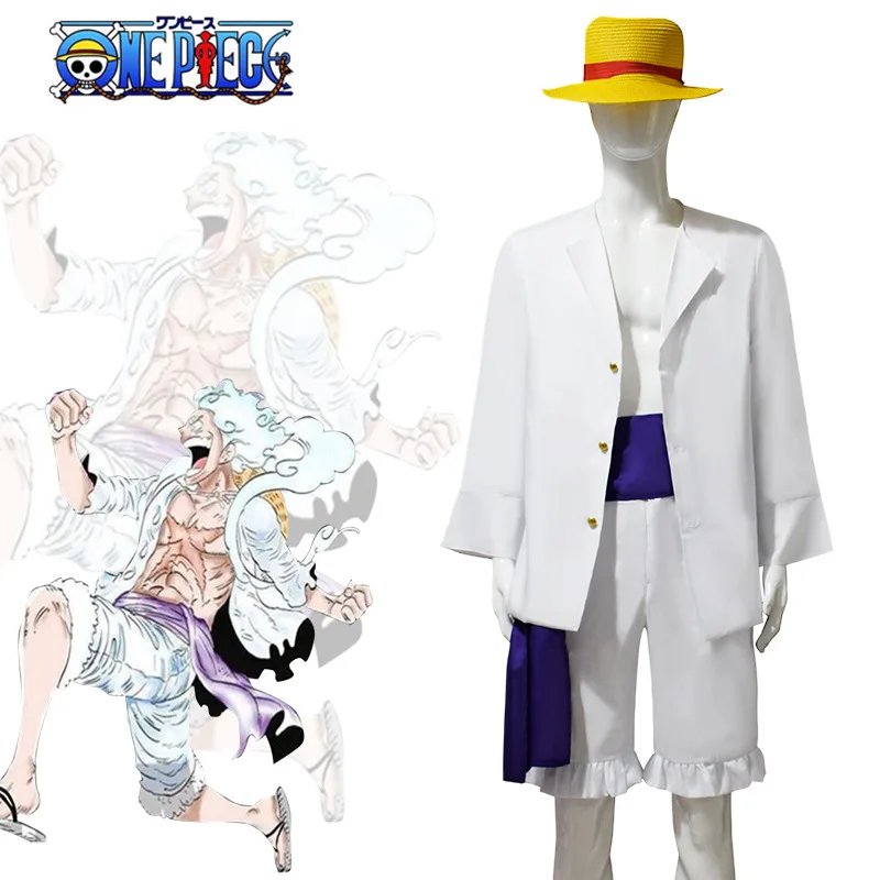 White Luffy Cosplay Anime Gear 5 Nika Form Costume Outfit Adult Full Set White Shirt Pants Sash Hat
White Luffy Cosplay Anime Gear 5 Nika Form Costume Outfit Adult Full Set White Shirt Pants Sash Hat